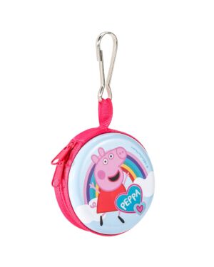  Zipped Round Metal Coin Purse with key FOB Peppa  TM1556-2274I
