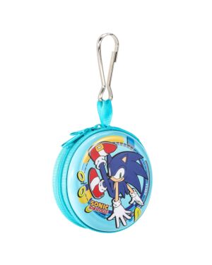 Zipped Round Metal Coin Purse with key FOB Sonic  TM1556-3149