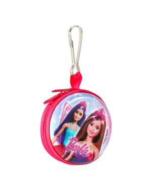 Zipped Round Metal Coin Purse with key FOB Barbie  TM1556-3162