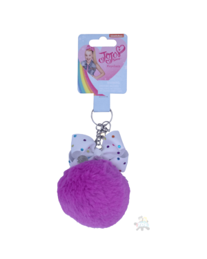 Jo Jo Bows Pom Pom Purple Keyring TMJJ184