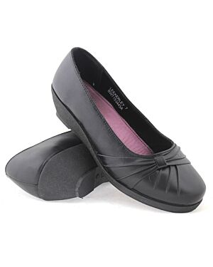 Boardwalk Junior Girls Slip On  Wedge Casual Shoe Leekerley 2.5-5 (1333) NT-Leekerley Girls 