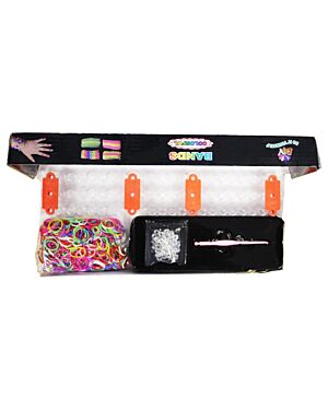  600Pcs Kit Box + Colourful Rubber Loom Bands Rainbow DIY Bracelet Making Set PL0216