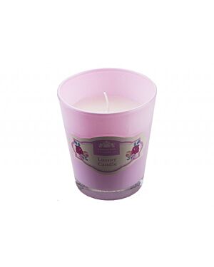 LUXURY PINK CANDLE WITH COLOUR LABEL                         ___PM-734049