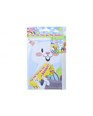 PIN THE TAIL ON THE BUNNY      EASTER GAME IN OPP BAG W/H-CRD__PM-736135