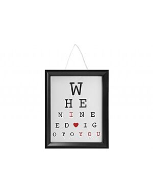 I LOVE YOU HANGING EYE TEST    FRAME WITH HANG TAG           ___PM-737066