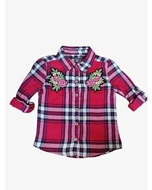 GIRLS EX CHAIN STORE CHECK BLOUSE PL18859