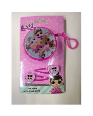 Zip Round Coin Purse with Hair Clips Set LOL Surprise___TM1563-8279