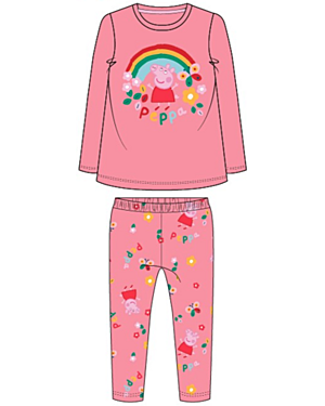GIRLS PEPPA PIG LONG SLEEVE TOP AND LEGGINGS 18MON-5YRS  DM37003