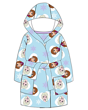 GIRLS FROZEN DRESSING GOWN 2-10YEARS DM39009