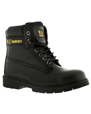 BUILD A6016 BLACK 6X12 ACTION LEATHER, STEEL TOE CAP 