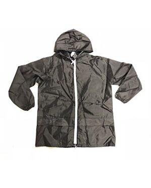Adults Anorak Rain Jacket with Zip in Black and Navy TD10651