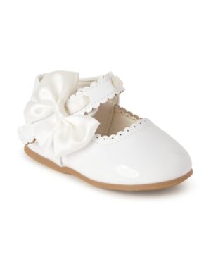 Bianca- White and Pink Girls Shoes with Velcro Strap PL19438