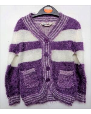 GIRL EXCHAINSTORE STRIPE CARDIGAN WITH POCKETS QA903