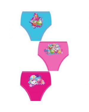 GIRLS SHOPKINS 3PK BRIEFS TD9249