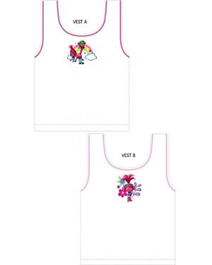 GIRLS TROLLS 2PK VESTS TD9775