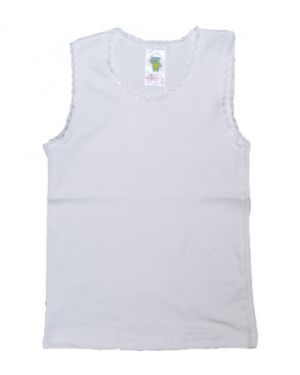 GIRLS PLAIN SOFT COTTON VEST - MJ4291