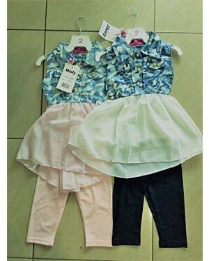 Kids Girls Love Printed Trendy Top & Fashion Legging Set 	PL20059