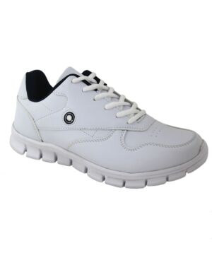 Mens Cushion Walk Harry Lace Up Trainer With A Cushioned Insole IN WHITE
