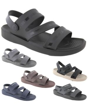 Mens Cartago 2 In 1 EVA Mule Sandals BLACK BIEGE HK9Y483   6 to 11 (6 pairs per size)