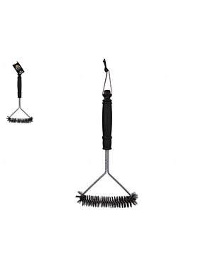 BBQ GRILL BRUSH S/S WITH PP    HANDLE WITH HANG TAG