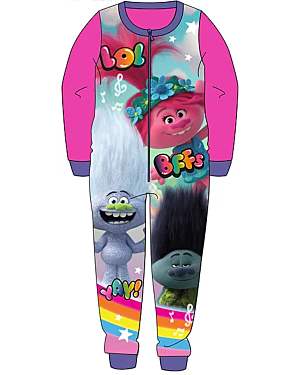 GIRLS TROLLS ONESIE 3-10YEARS WH35018