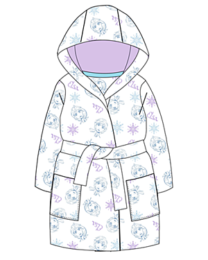 GIRLS FROZEN DRESSING GOWN 2-10YEARS  DM39010
