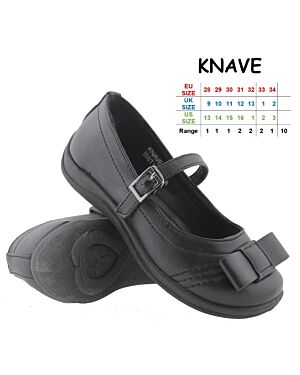 Boardwalk Infants Girls School Shoes Infants 9s to 2s Knave (1112221) NT-Knave Girls 