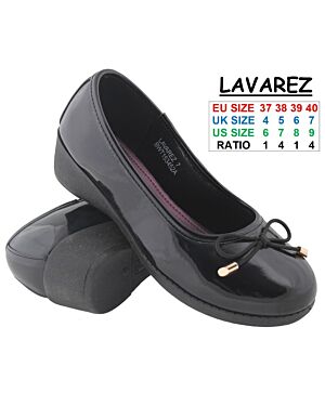 Boardwalk Ladies Patent Slip On Shoes Lavarez 3 to 7 (1414) NT-Laverez