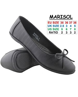 Boardwalk Junior Girls Flat Slip On Shoes Marisol 2.5-5 (2332) NT-Marisol Girls 