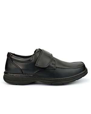 Mens Easy Feet "MATHIS" Black VELCRO Shoes KH026 6 TO 11 (6/1 7/2 8/3 9/3 10/2 11/1)