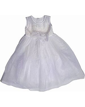 Girls Party Dress Inner Satin Layer With Outer Netted and Organza Layer MJ1666
