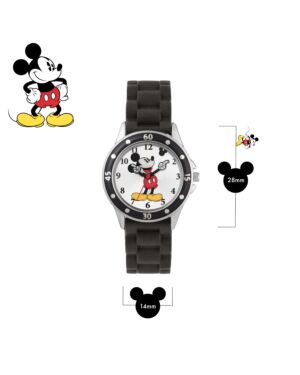 Disney Mickey Mouse Black Silicon Strap Watch MK1195