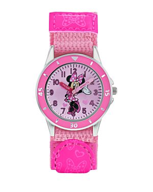 Disney Minnie Mouse Pink PU/webbing Strap Watch MN5106