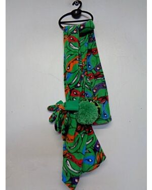 Ninja Turtles 3pcs Set hat and scarf set TD10474