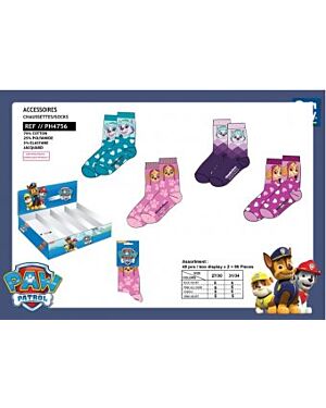 PAW PATROL GIRLS SOCK DISPLAY - TD7016