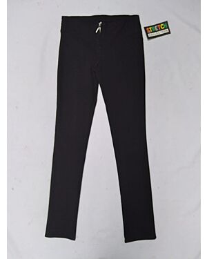 GIRLS SKINNY FIT BLACK STRETCH FABRIC WITH ZIP SCHOOL TROUSERS PL1562