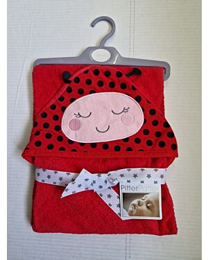 Red Ladybird Embroidered Towelling Cuddle Robe DB002