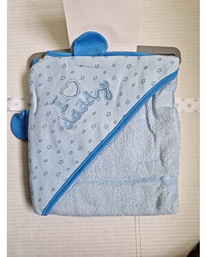 I Love Daddy Embroidered Towelling Cuddle Robe DB005