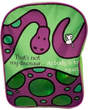 THAT'S NOT MY DINOSAUR PRINT BACKPACK WITH NOVELTY TEXURE APPLIQUE PL18789