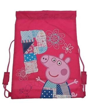 Official Peppa Pig Pink Girls Trainer Gym Sports Kit Tidy Drawstring Bag PL745WH