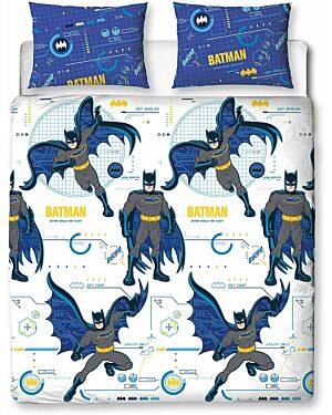 Batman Tech Double Duvet Cover Set 2-in-1 Design DC Comic Superhero Kids Bedding CCTech 