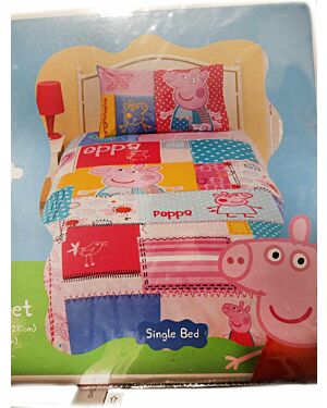 Peppa Pig Hooray Rotary Duvet Set Single CC14092
