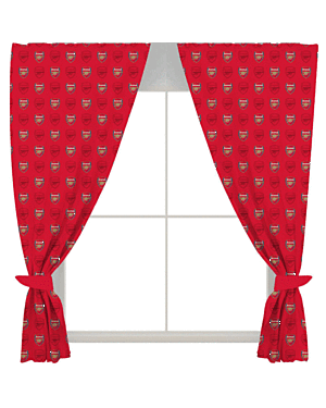 Arsenal repeat crest 72" curtains Polycotton CCC0220