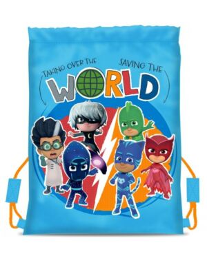 Pj Masks Cool Light Blue Drawstring School Pe Gym Trainer Bag Brand New Gift PL010