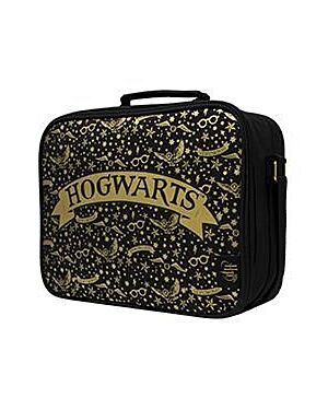 Harry Potter Lunch Bag with Strap- Black Pattern PL1879