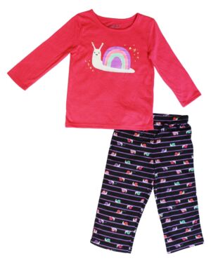 Girls pyjamas with a printed snail PL0237