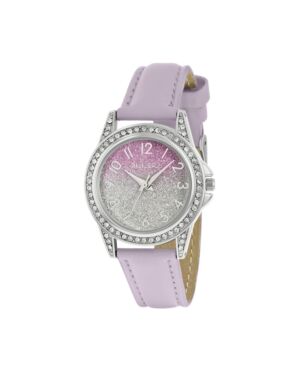 Tikkers Girls Lilac PU Strap Ombre Shimmer Dial Watch TK0191