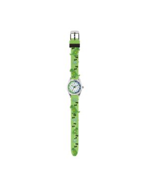 Tikkers Green Strap Silver Time Teacher Dinosaur Watch TK0207