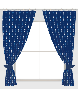 Tottenham Hotspur Repeat Crest 72" Curtains Polycotton  CCC0323