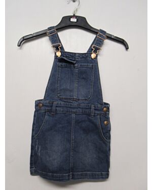 GIRLS EXCHAINSTORE DENIM PINAFORE DRESS PL15103    
